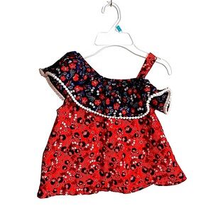 Fourth of July Max studio kids red and blue top size 7 to 8